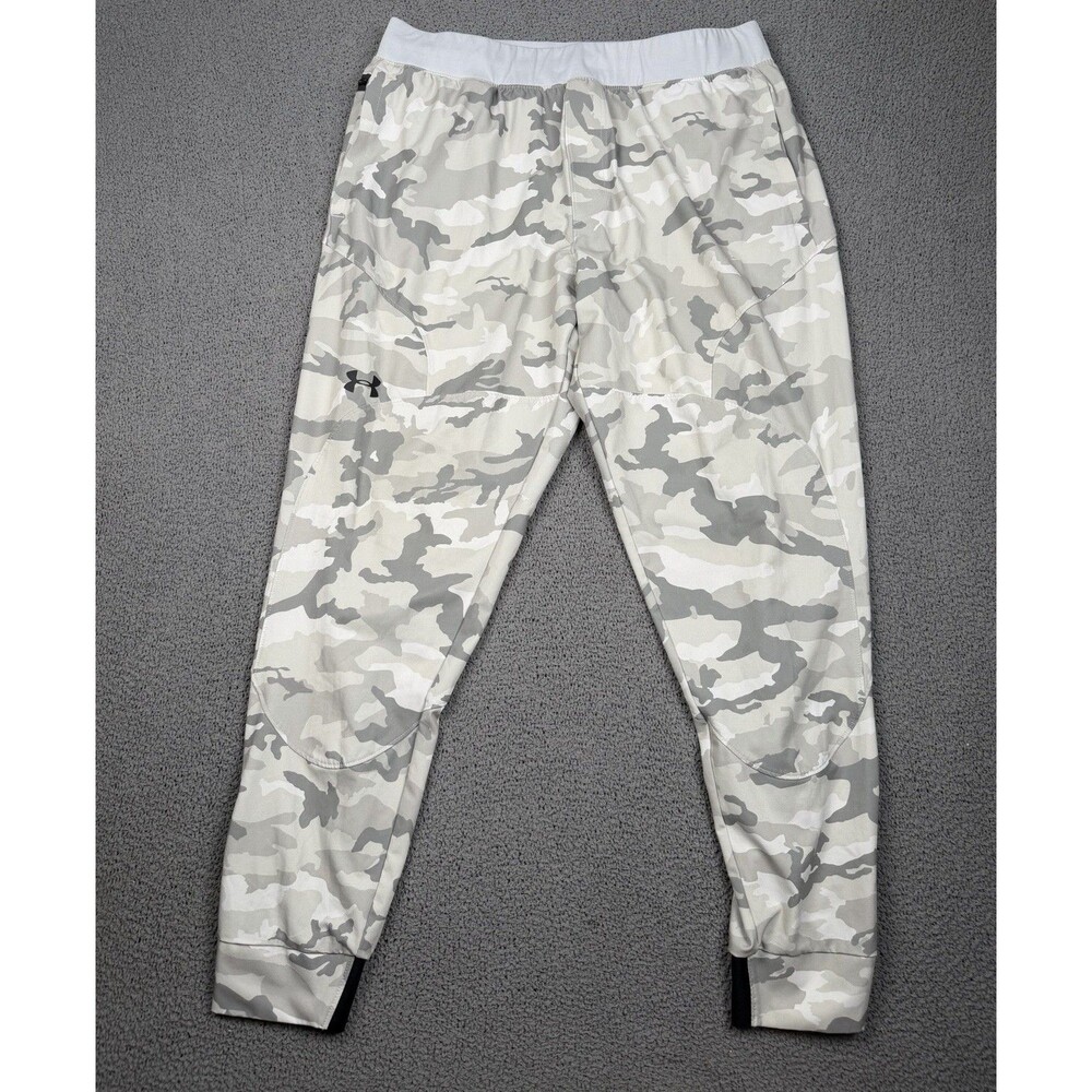 Under Armour Pants Mens XL Black Gray Camo Unstoppable Joggers UA Training - Picture 3 of 10